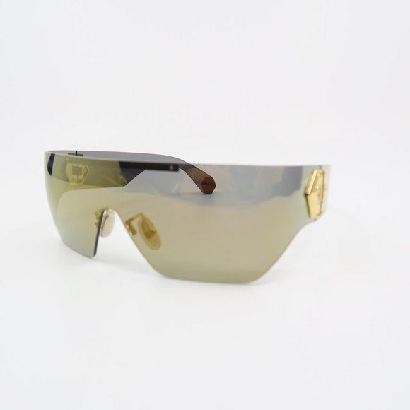 PHILIPP PLEIN Hero SPP029M 400G Gold Shield, Gold Women\'s New Sunglasses. main image 4